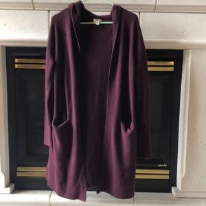 Good threads long hooded pocket cardigan M
